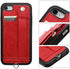 TOOVREN iPhone SE Case 2020/2022 Phone Lanyard Neck Strap for iPhone 8 Case with Card Holder iPhone 7 Wallet Case with Kickstand Leather PU Card Holder Wallet Adjustable Phone Necklace Red